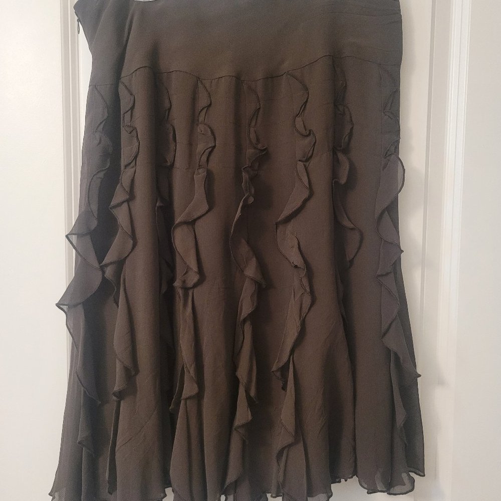Etcetera Silk Ruffled Skirt